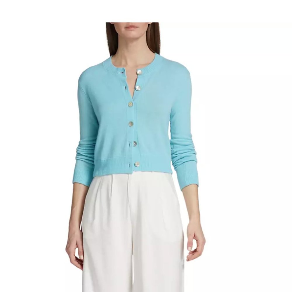 NWT Vince Wool-Blend Fitted Cardigan